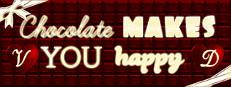 Chocolate makes you happy: Valentine's Day Logo