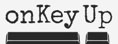 On Key Up: A Game for Keyboards Logo